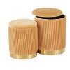 Sapphtopaz Modern Nesting Ottoman with Storage Upholstered Versatile Storage Ottoman Vanity Stool for Living Room,Bedroom - 3 of 4