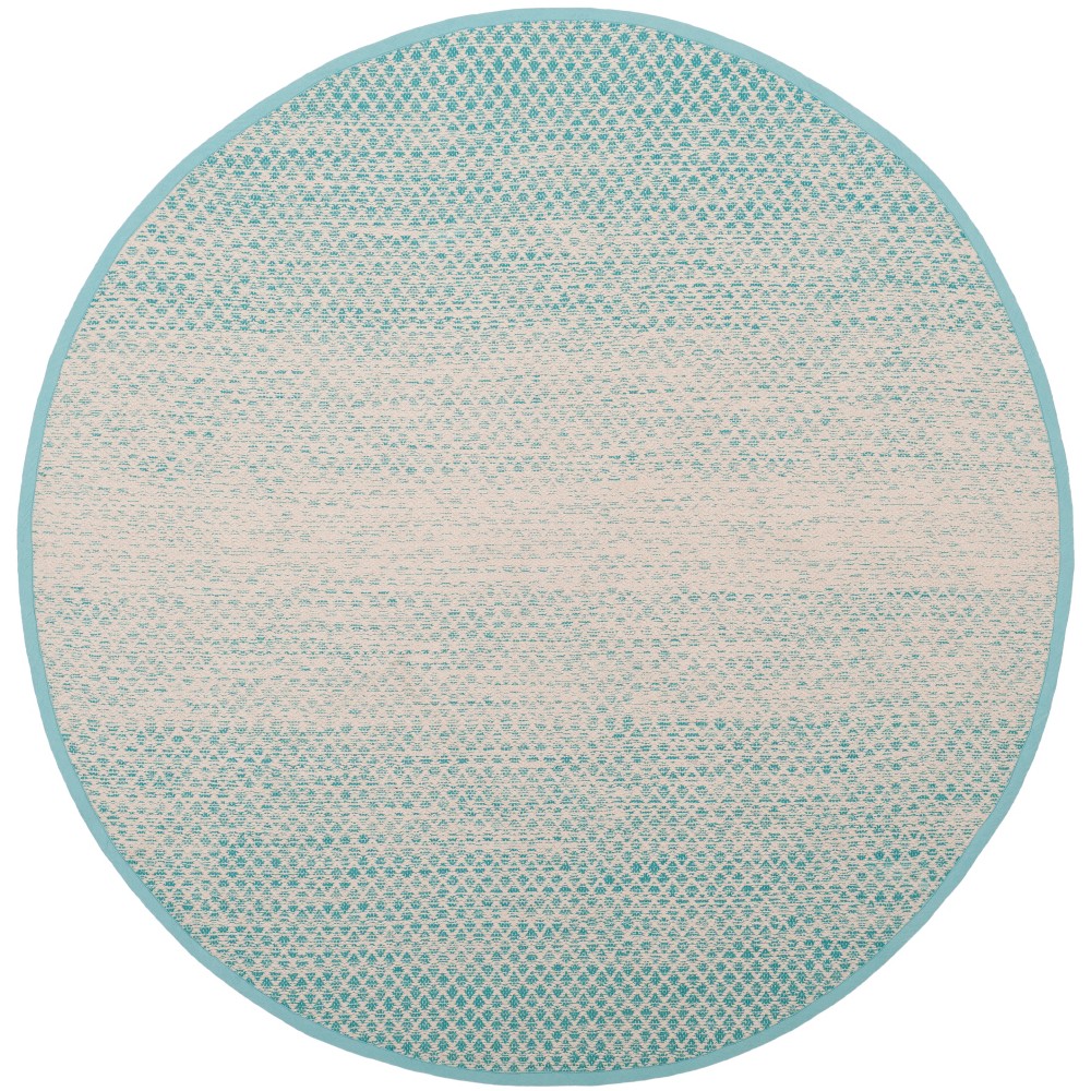 6' Ombre Design Woven Round Area Rug Turquoise/Ivory - Safavieh