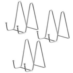 Unique Bargains Iron Durable Rounded Corner Book Decorative Easels or Stands 3 Pcs - 1 of 4