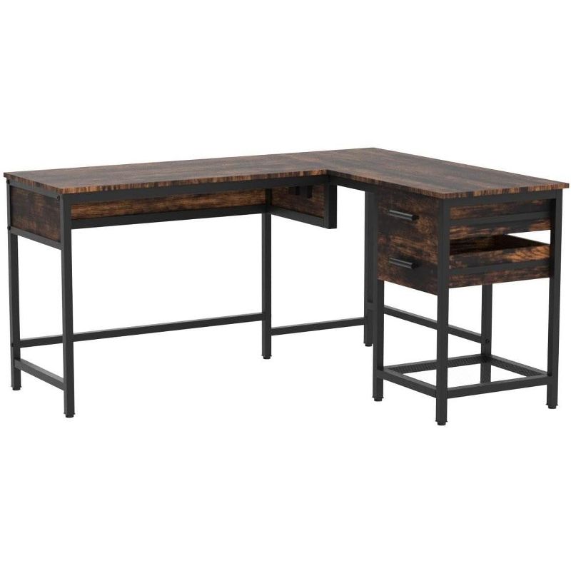 Tribesigns L-Shaped Height Adjustable Desk, 1 of 7