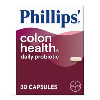 Phillips' Probiotic Colon Health Digestive Health Daily Supplement Capsules - 30ct