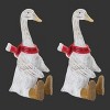 Rustic Christmas Goose Decor Set of 2 Resin 10 in Farmhouse Style by Melrose - 4 of 4