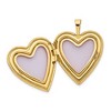 Black Bow Jewelry 20mm Diamond Star Design Heart Shaped Locket in 14k Yellow Gold - 4 of 4