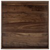 KINWELL Square Black Walnut Wood Serving Tray Ottoman Tray with Handles - 4 of 4