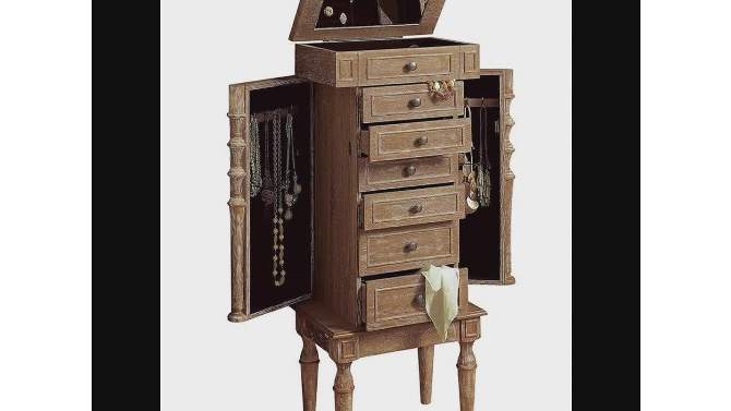 16&#34; Taline Armoire Weathered Oak - Acme Furniture, 2 of 7, play video