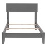 AFI Furnishings Orlando Twin Traditional Bed with Open Footboard and Turbo Charger in Grey - 4 of 4