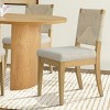 7-Pcs Dining Set for 6 Person,79" Oak Oval Dining Table & Upholstered Wood Armless Dining Chairs with Paper Rope Back for Dining Room-Tanpinhause - 3 of 4