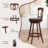 Tangkula 4 PCS Swivel Bar Stools 30 Inch Bar Height Chairs w/ Ergonomic Backrest Espresso - 4 of 4