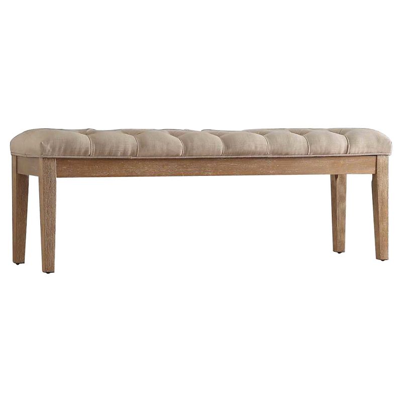 Beechhurst Button Tufted Bench Wood - Inspire Q, 1 of 16