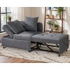 AMERLIFE 3-in-1 Convertible Sleeper Sofa, Adjustable Backrest, Ottoman Couch Bed - 2 of 4
