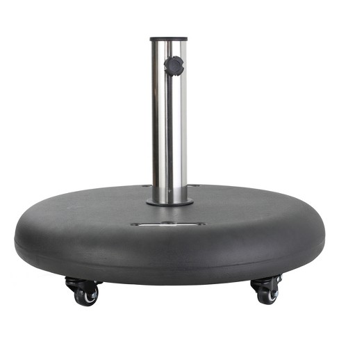 Hayward 88lbs Round Umbrella Base With Wheels Black Christopher Knight Home Target