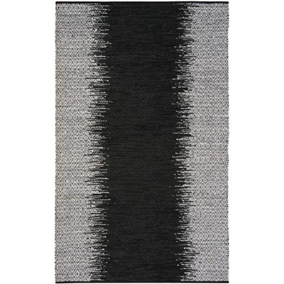 Vintage Leather Vtl389 Hand Woven Area Rug - Light Grey/black - 5'x8 ...