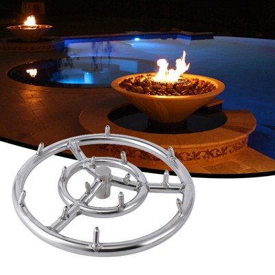 24 Inch Stainless Steel Round Fire Pit Burner Ring, 304 Fire Pit Burner High Flame