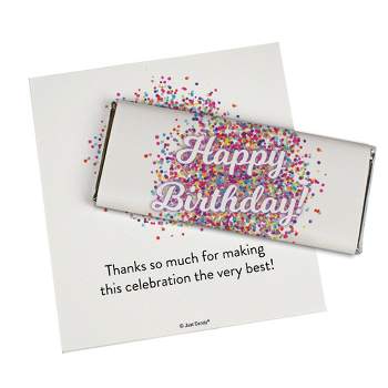 24ct Happy Birthday Candy Party Favors Wrappers Only for Chocolate Bars by Just Candy