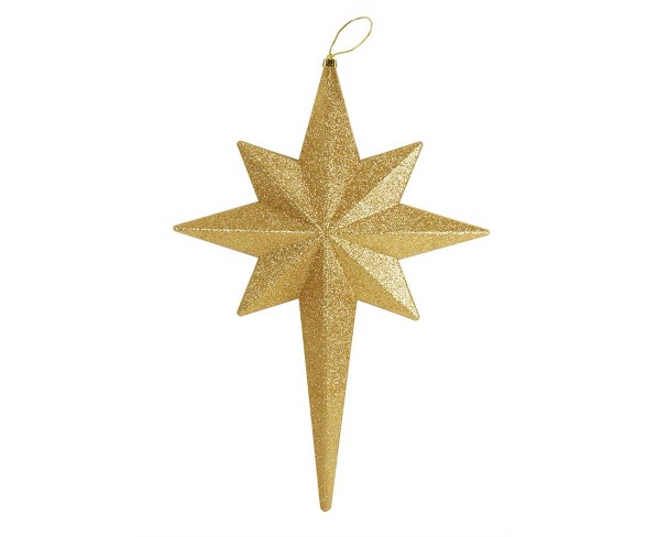 Christmas Central 20" Vegas Gold Glittered Bethlehem Star Shatterproof Christmas Ornament