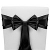 Sparkle and Bash 12 Pack Black Ribbon Chair Bows for Wedding, Baby Shower, Birthday Party Decorations - 3 of 4