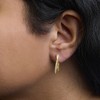 Haus of Brilliance 14K Yellow Gold Plated Silver 1/10 Cttw Diamond Wrapped Hoop Earrings - 4 of 4