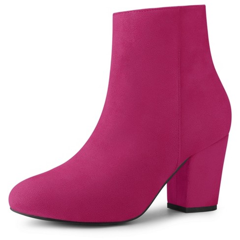 Hot pink booties heels hotsell