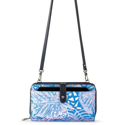 Sakroots Women's Artist Circle Smartphone Crossbody, Bubblegum Wildlife
