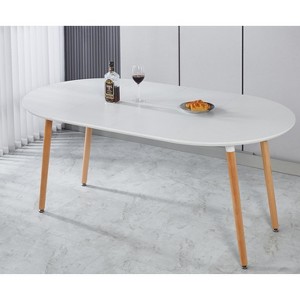 Extensible table,DINING TABLE,OFFICE TABLE,COFFEE TABLE,wood leg,100/140/180x100x75cm - 1 of 1
