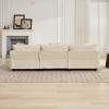 Modern Sectional Sofa Upholstered Cloud Sofa with Comfy Double Layer Upholstered Seat Cushion, Green/Black/Blue/Beige - ModernLuxe - 4 of 4
