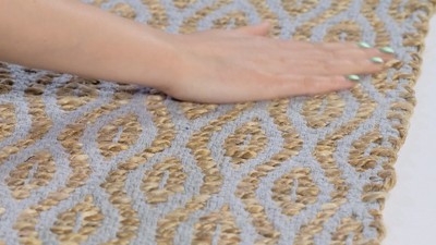 Natural Hand-Knotted Cotton Rectangular Area Rug 4' x 6'