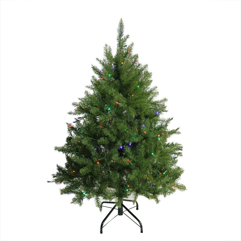 Northlight 4' Prelit Artificial Christmas Tree Northern Pine Full - Multicolor LED Lights, 1 of 4