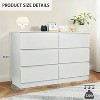 QingMoon 6 Drawer Modern Bedroom Dresser, Storage Tower Clothes Organizer Closet, Cabinet with Concealed Handles, for Bedroom, Living Room, Entryway - 3 of 4