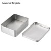 Unique Bargains Home Tinplate Sturdy Durable Portable Storage Box with Lids Silver Tone - 3 of 3