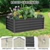 Orieon 2PCS 6x3x1.5FT Galvanized Raised Garden Beds – Outdoor Large Planters with Open Base, Safety Edge, Weather-Resistant, Dark Gray - 2 of 4