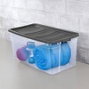 Sterilite Storage System Solution with 200 Quart Clear Stackable Storage Box Organization Containers with Grey Latching Lid - 4 of 4