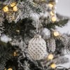 Whisen D3.9X4.3"H Christmas Ball Ornaments, Glass Decorative Hanging Ball Christmas Tree Ornaments, Set of 6 - 2 of 4
