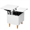 Modern Multi-Functional Coffee Table with Storage Drawers Hidden Compartment Tea Table for Living Room Reception Room White - 2 of 4
