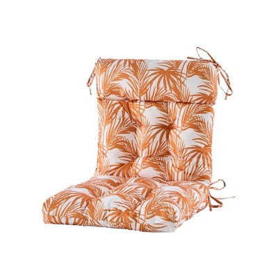 ARTPLAN Patio Chair Cushions Combined Seat and Back,Tufted Outdoor Swivel Chair Cushion with Tie,44"x20"x4"，1 Count,Floral