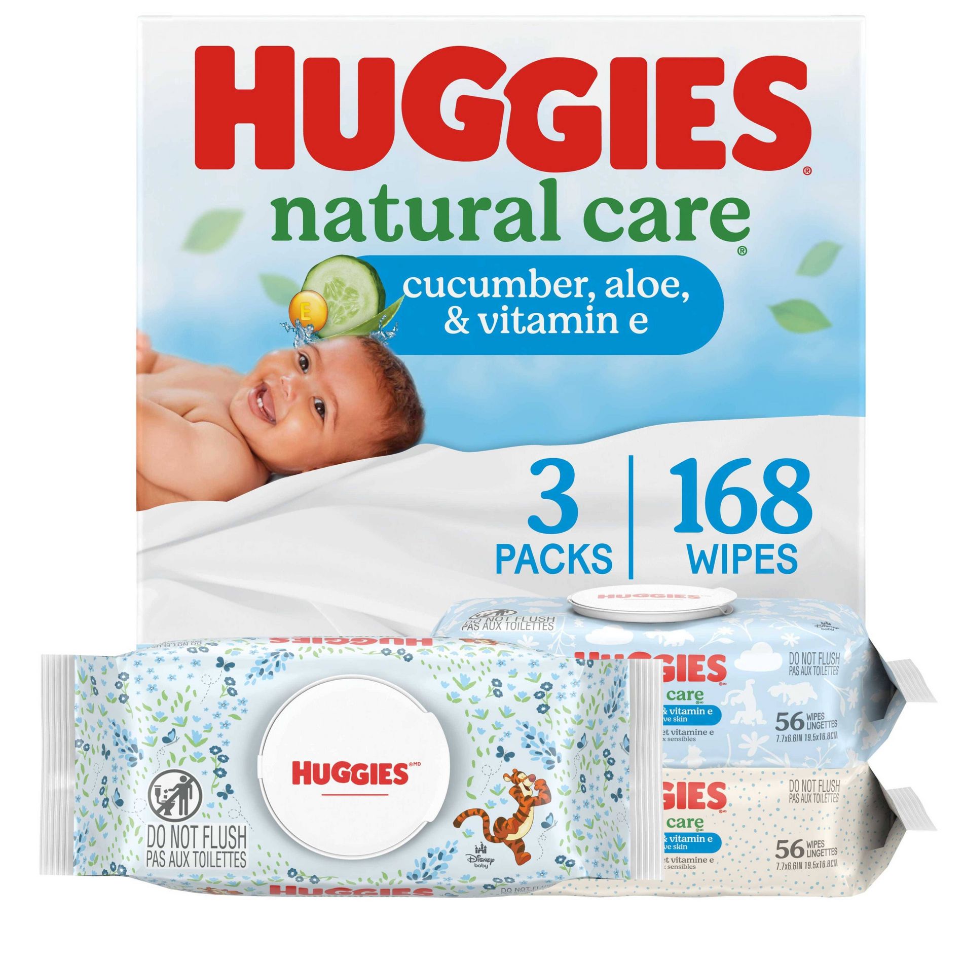 Huggies Natural Care Cucumber, Aloe, and Vitamin E Baby Wipes (Select Count)