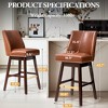 Pellebant 2pc air Barstools 29-Inch Island Chairs with Back Support, Counter Bar Height Stools - 2 of 4