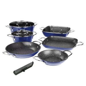 Curtis Stone 10 piece Dura Pan Stacking Cookware Set Refurbished - 1 of 2