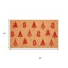 HomeRoots 24" X 36" Brown And Red Christmas Trees Outdoor Coir Door Mat - 3 of 4