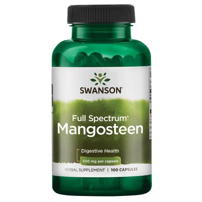 Swanson Herbal Supplements Full Spectrum Mangosteen 500 mg 100 Caps.