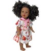 Doll Clothes Superstore Handmade Casual Day Dress with Lots of Pink Flowers for 18-Inch Girl Dolls" - 3 of 4