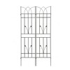 Gulches 2 Pack Metal Garden Trellis 71" x 17.7" Rustproof Trellis for Climbing Plants Outdoor Flower Support Brown - 4 of 4