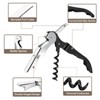 Unique Bargains Double Hinged Wine Bottle Openers with Foil Cutter 5" 10 Pcs Black - 3 of 4