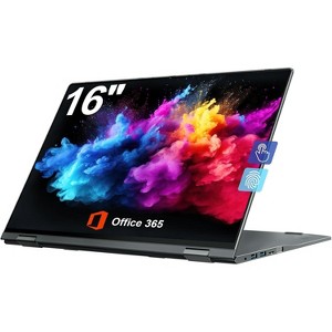 jumper 16 inch Convertible Laptop, 2 in 1 Laptop Computer with FHD 360 Degree Touchscreen, 20GB RAM 1152GB Storage, Celeron N5095, Fingerprint Reader - 1 of 4