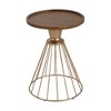 Lycvki Patio Hollow Edge Retro Round Side Table - 2 of 4