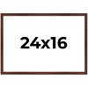 PosterPalooza | Classic Modern Brown Picture Frame - UV Acrylic, Backing Board, Hanging Hardware Included - 2 of 4