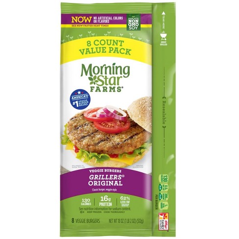 Morningstar Farms Grillers Original Frozen Veggie Burger 8ct