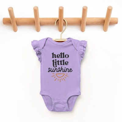 The Juniper Shop Hello Little Sunshine Baby Flutter Sleeve Bodysuit