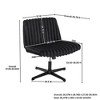 QingMoon Criss Cross Chair, Adjustable Swivel Office Chair, Wide Seat Desk Chair, Corduroy Fabric Vanity Chair for Home Office and Bedroom - 4 of 4