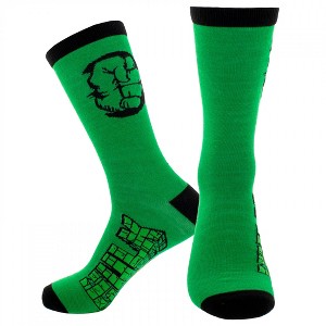 Mens Hulk Fist Pump Crew Socks - 1 of 4