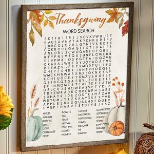 The Lakeside Collection Holiday Word Search Wall Art - Thanksgiving - 1 of 4